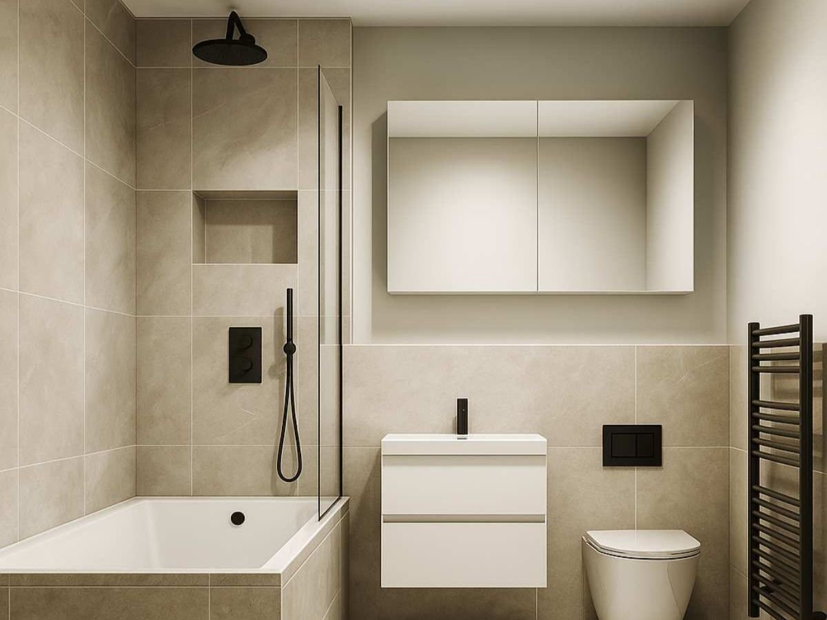 The&nbsp;Modern Contrast Bathroom