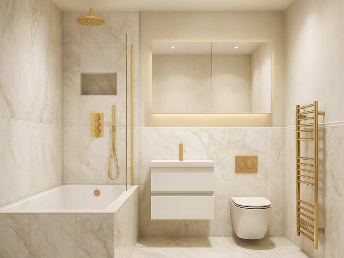 The Golden Marble Bathroom