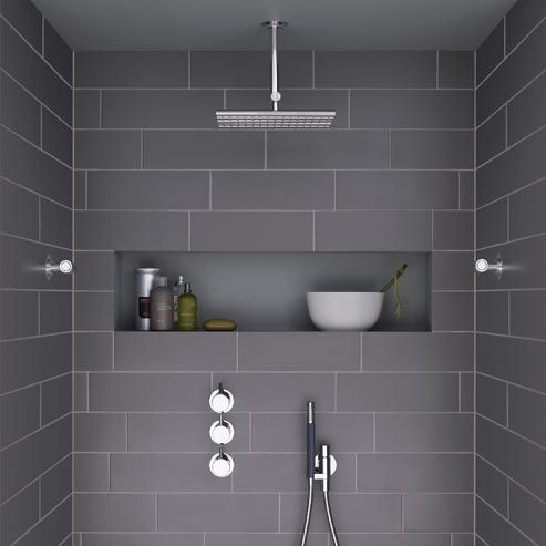The Latest Bathroom Tile Grout Trends, White Shower Tile With Grey Grout