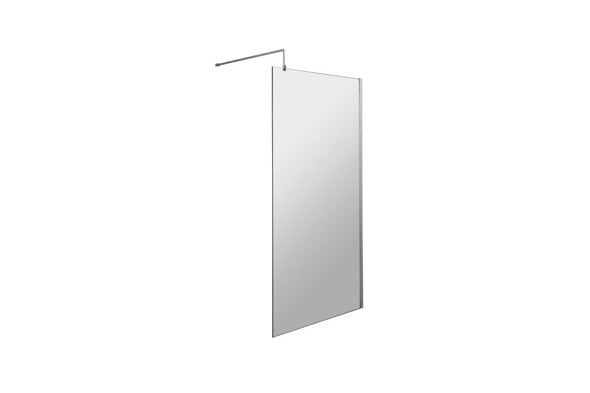1000mm Wetroom Screen and Support Bar - Chrome 1000mm Wetroom Screen and Support Bar - Chrome