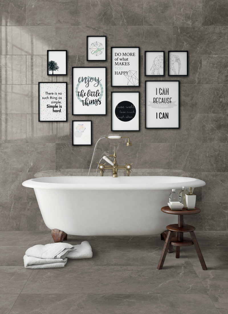 Floor Tiles<small>60x60 - 03 Marble Fior Dark</small>Wall Tiles<small>30x60 - 03 Marble Fior Dark</small>