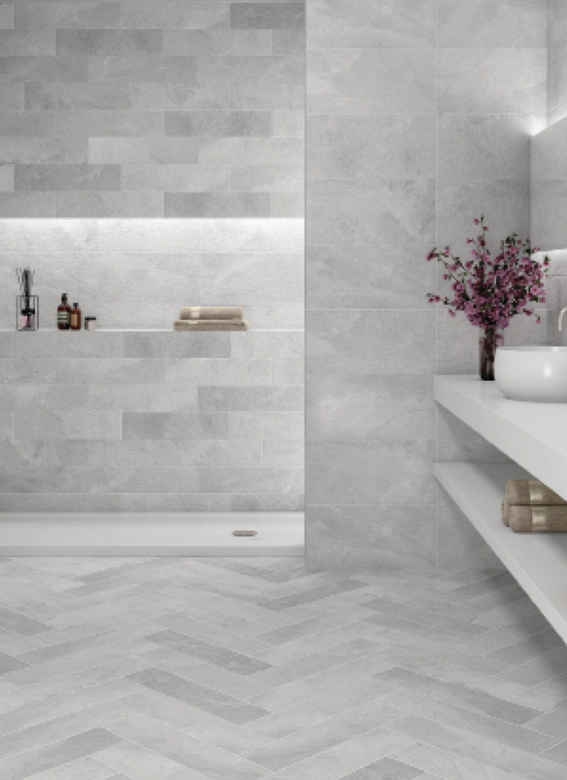 Wall Tiles<small>29x59 - Sandstone Grey</small>Wall Tiles<small>14.5x59 - Sandstone Grey</small>