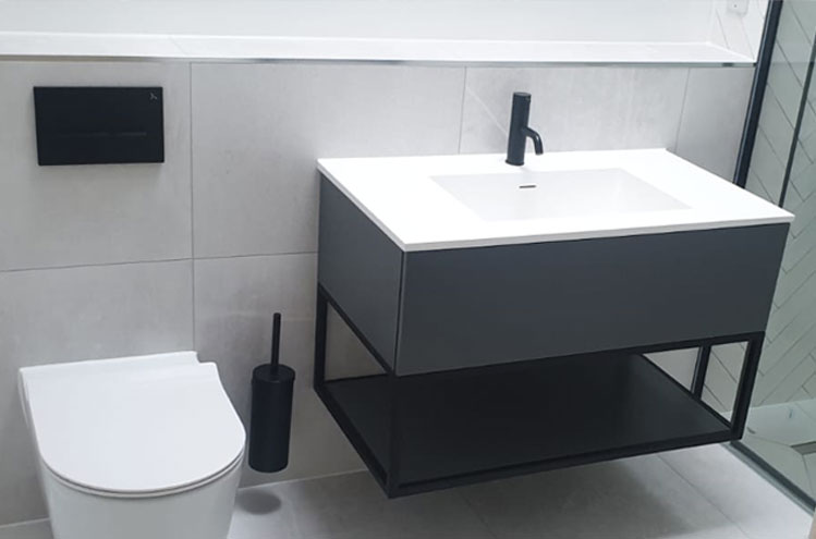 Modern Grey & Black Bathroom