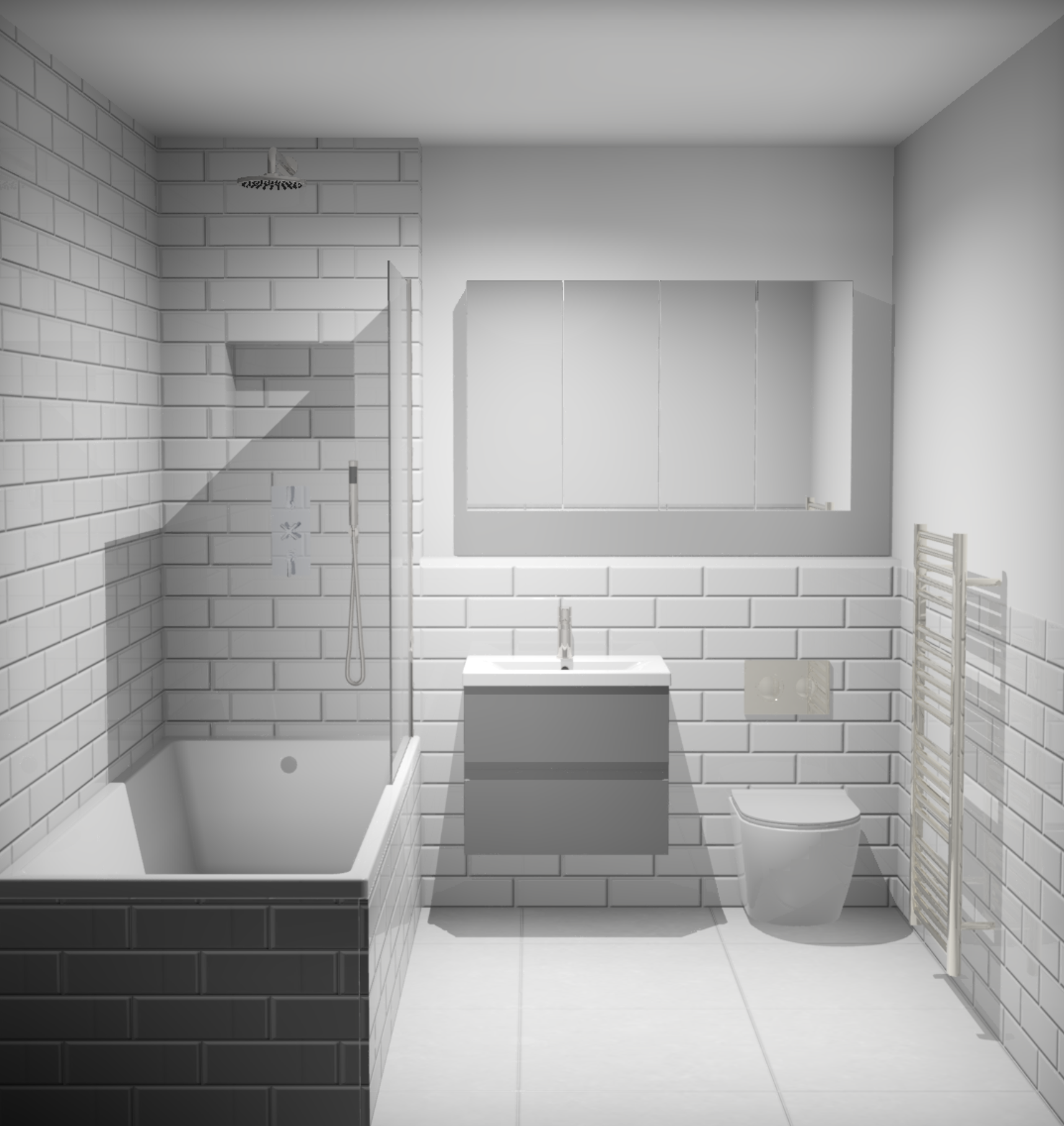 Modern and Bright Bathroom