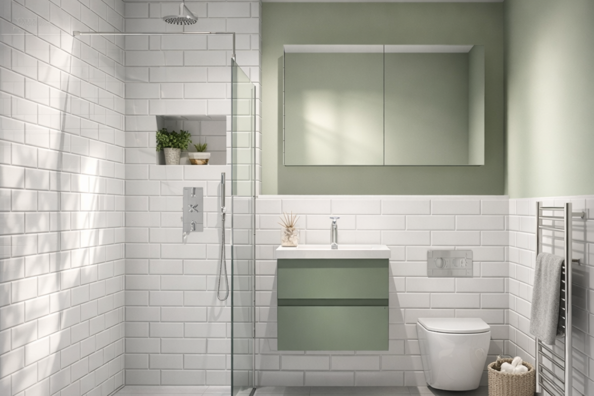 The Soft Sage Bathroom