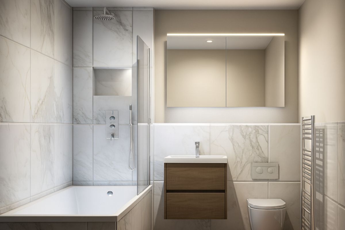 Warm and Timeless Bathroom